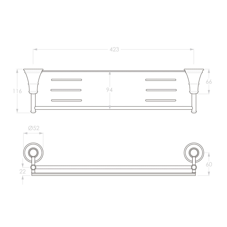 ADP Eternal Shower Shelf Matte Black Bathroom Accessories ADP