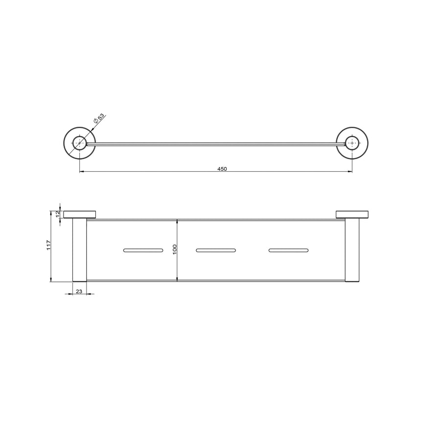 ADP Soul Shower Shelf Matte Black Bathroom Accessories ADP