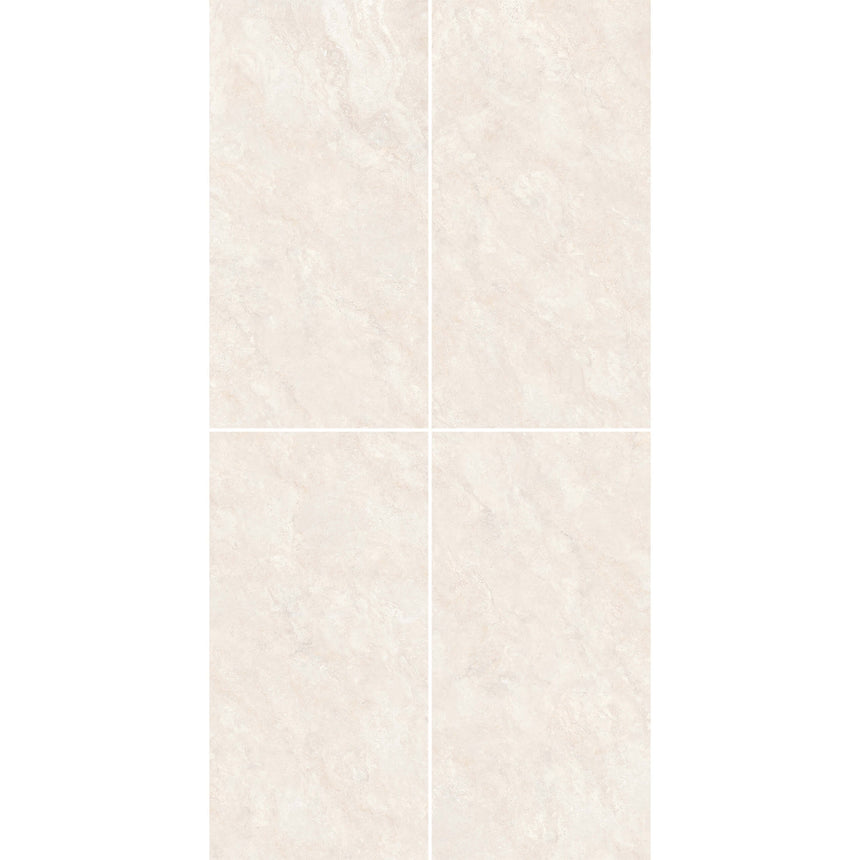 Ankara Travertine Cross Cut 1200x600 Matt White Travertine Look Tiles Tilemall