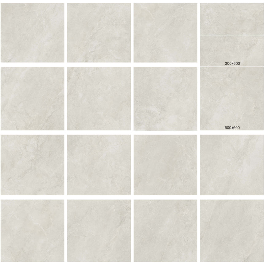 Elite Stone 600x600 Matt Off White Stone Look Tiles Tilemall