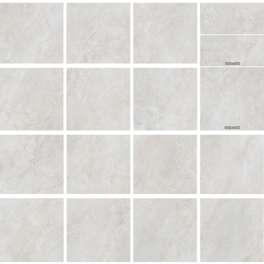 Elite Stone 600x600 Matt Light Grey Stone Look Tiles Tilemall
