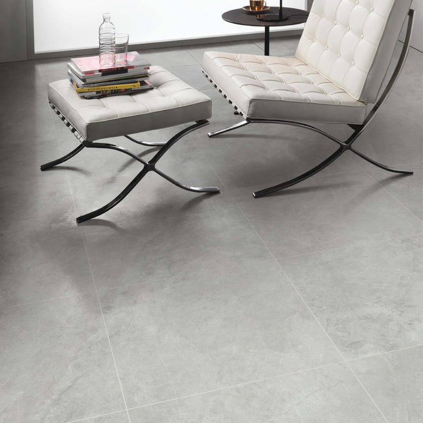 Elite Stone 600x600 Matt Light Grey Stone Look Tiles Tilemall