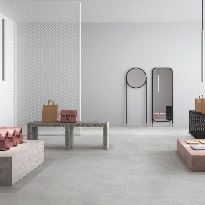 Elite Stone 600x600 Matt Light Grey Stone Look Tiles Tilemall