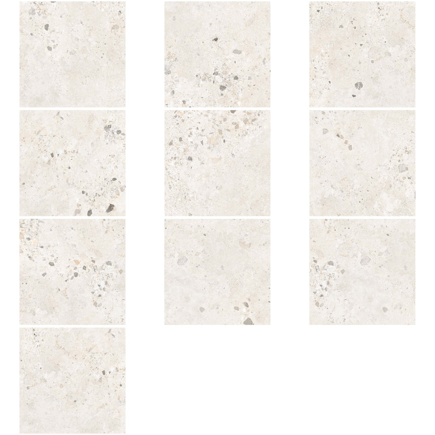Rockies 600x600 Surface Tec Flora White Terrazzo Look Tiles Tilemall