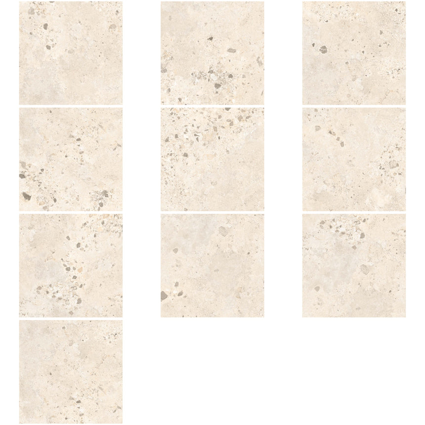 Rockies 600x600 Surface Tec Cream Terrazzo Look Tiles Tilemall
