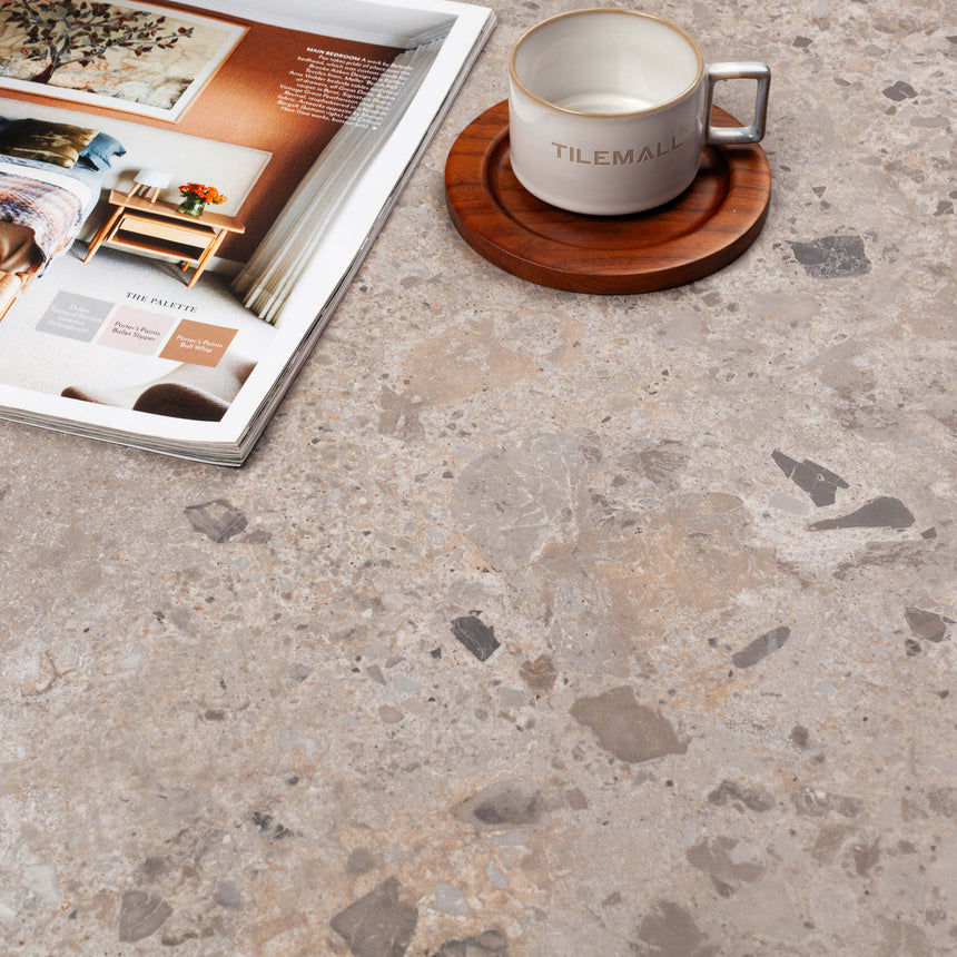Rockies 600x600 Surface Tec Grey Terrazzo Look Tiles Tilemall