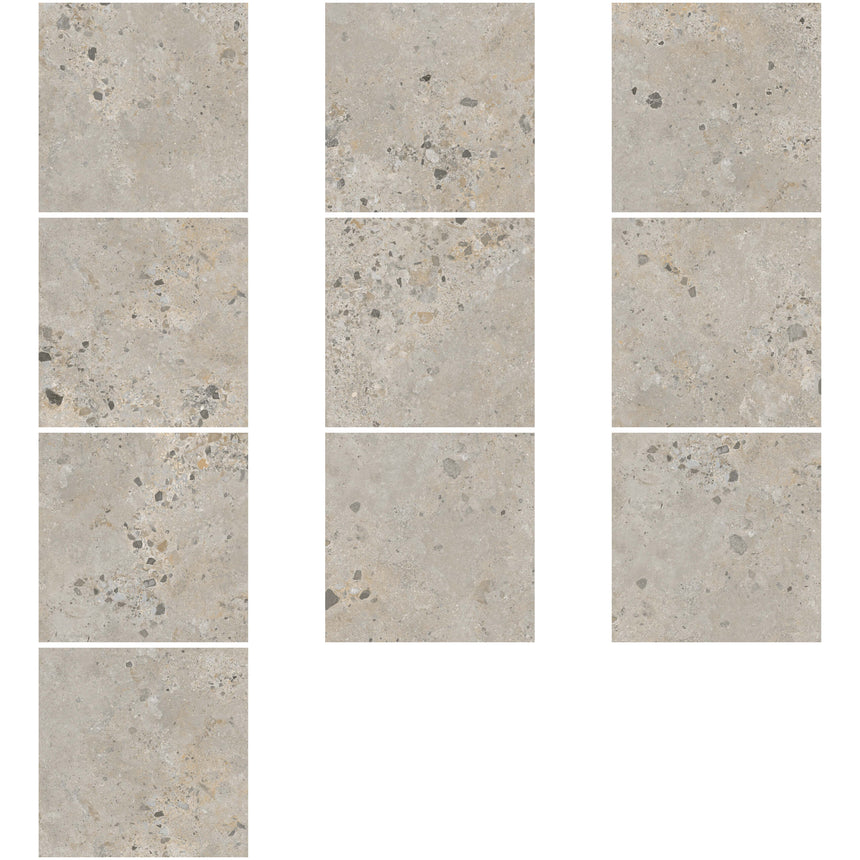 Rockies 600x600 Surface Tec Grey Terrazzo Look Tiles Tilemall