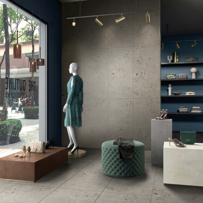 Rockies 600x600 Surface Tec Grey Terrazzo Look Tiles Tilemall