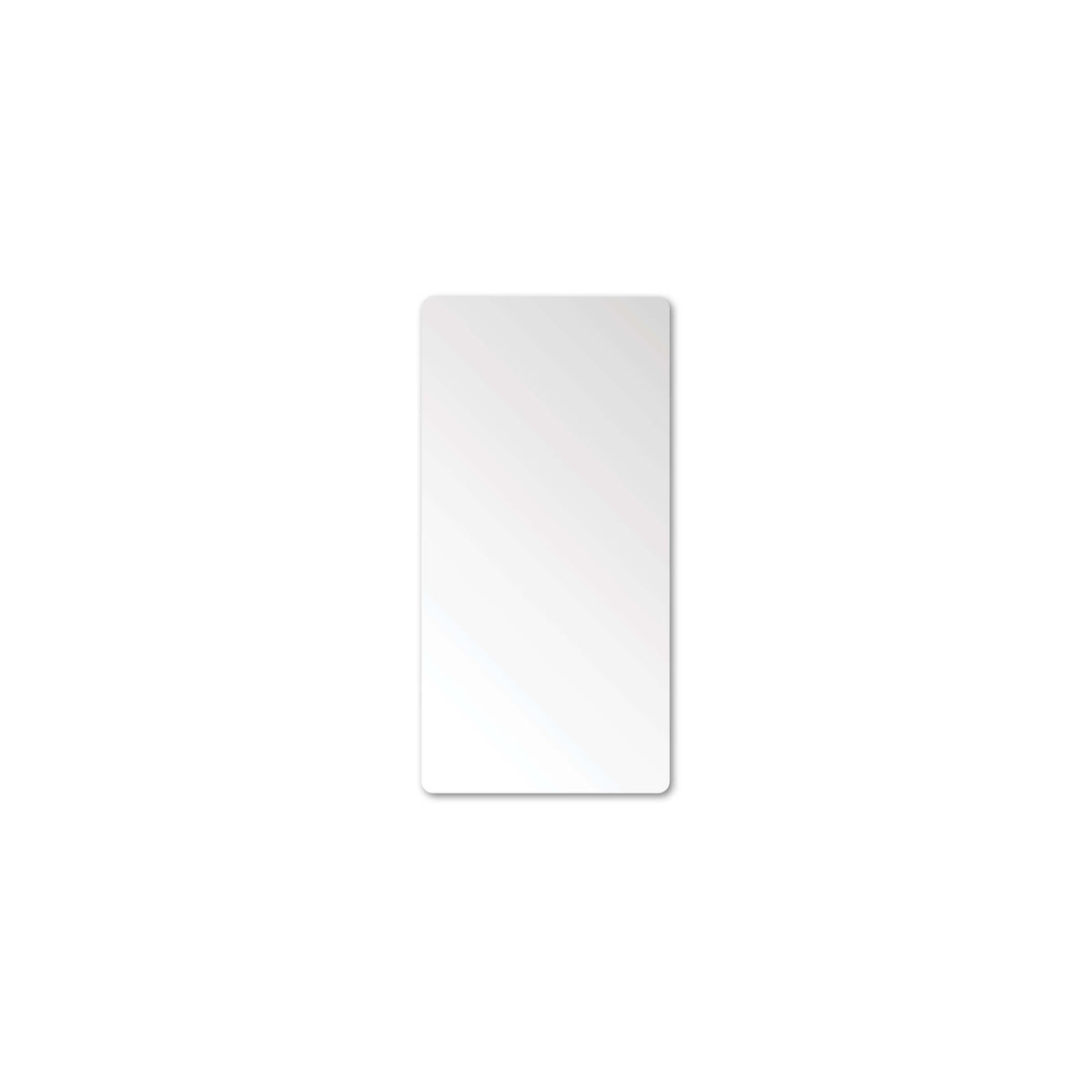 Lukka Plain Mirror rectta frameless bathroom mirror by Tilemall, 450x900mm with pencil edge and rounded corners