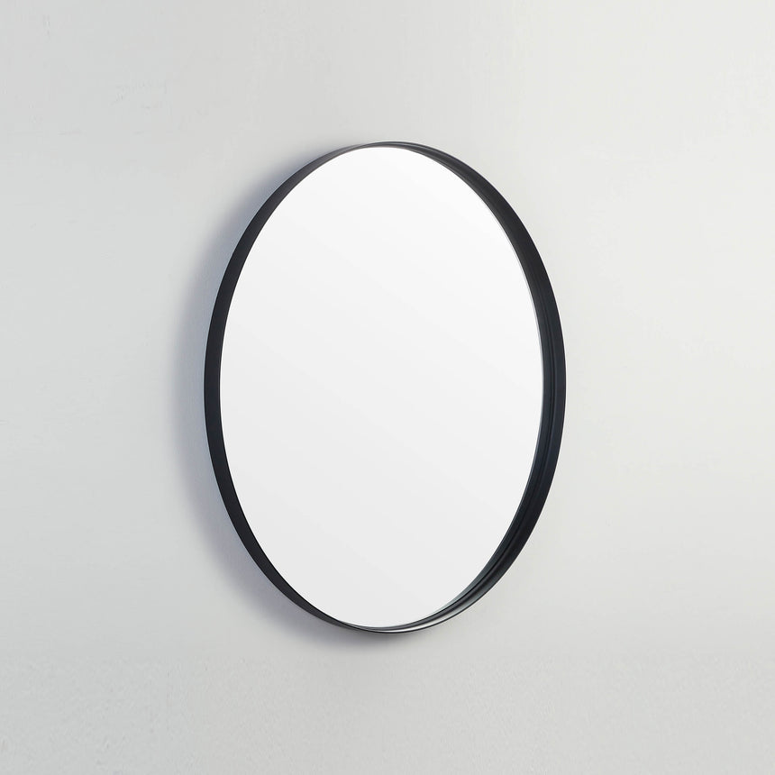 Orbis Framed Mirror 800mm Matte Black Framed Mirror Lukka Bathware