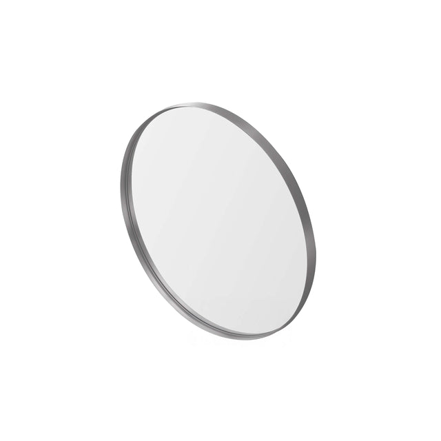 Orbis Framed Mirror 600mm Brushed Nickel Framed Mirror Lukka Bathware Default Title