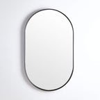Elips Framed Mirror 450x900mm Matte Black