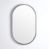 Ellips Framed Mirror 450x900mm Matte Black