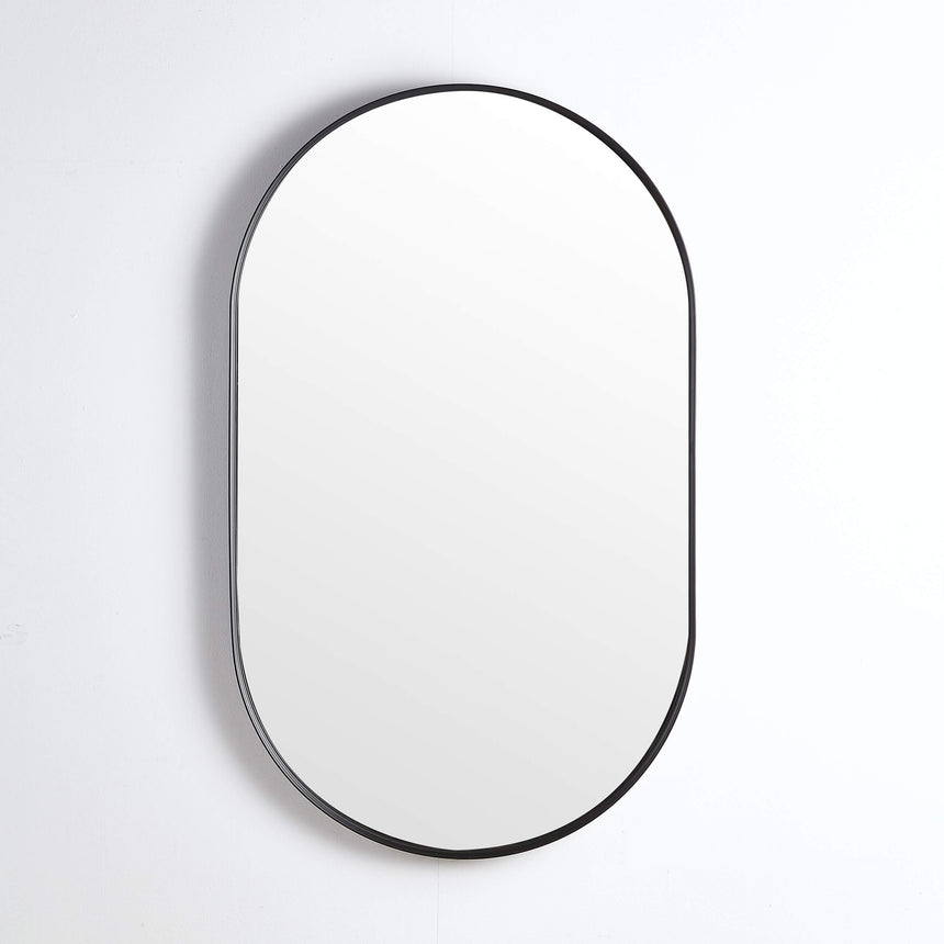 Elips Framed Mirror 450x900mm Matte Black Framed Mirror Lukka Bathware Default Title