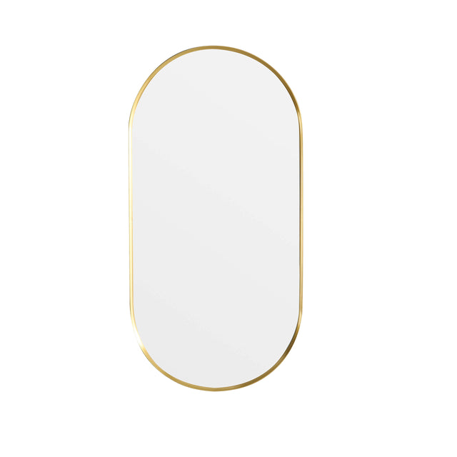 Elips Framed Mirror 450x900mm Brushed Gold Framed Mirror Lukka Bathware Default Title