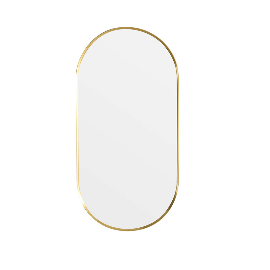 Elips Framed Mirror 450x900mm Brushed Gold Framed Mirror Lukka Bathware Default Title