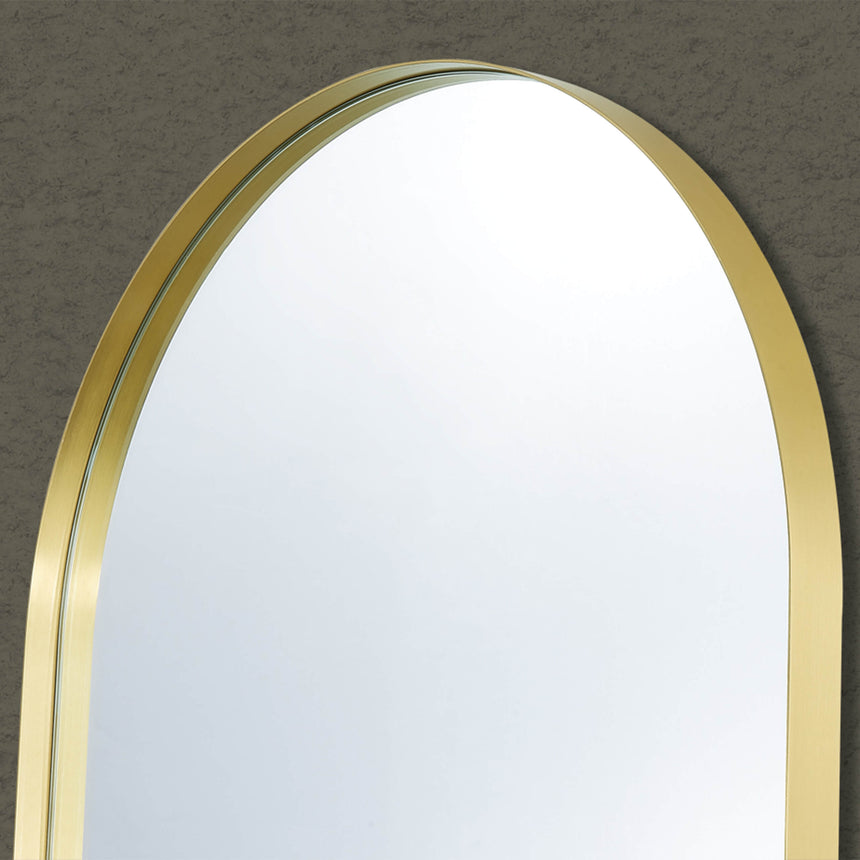 Elips Framed Mirror 450x900mm Brushed Gold Framed Mirror Lukka Bathware