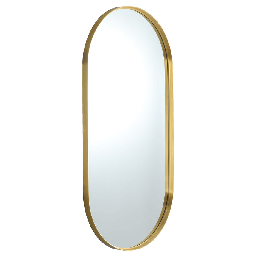 Elips Framed Mirror 450x1200mm Brushed Gold Framed Mirror Lukka Bathware Default Title