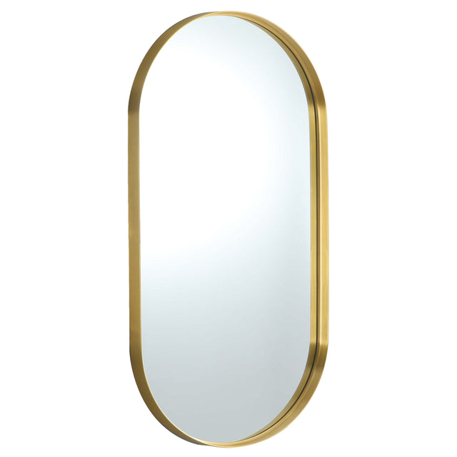 Elips Framed Mirror 600x1500mm Brushed Gold Framed Mirror Lukka Bathware Default Title