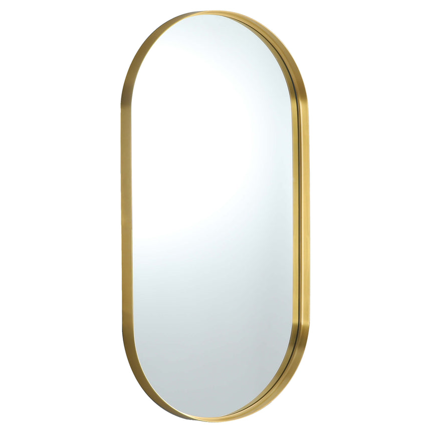 Elips Framed Mirror 600x1500mm Brushed Gold Framed Mirror Lukka Bathware Default Title