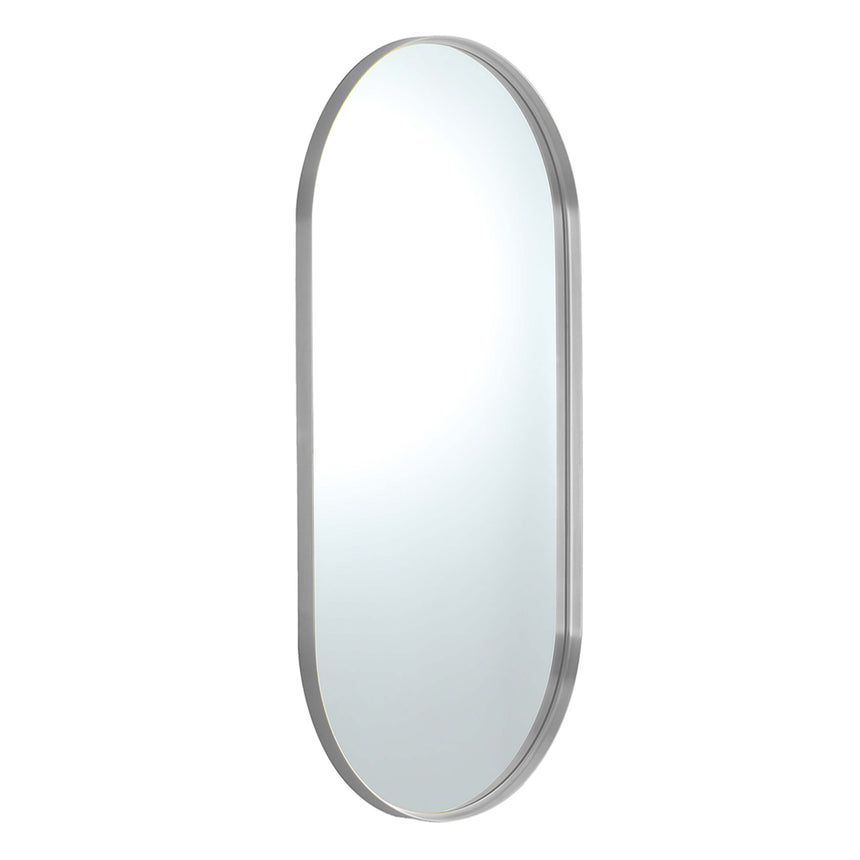Elips Framed Mirror 450x1200mm Brushed Nickel Framed Mirror Lukka Bathware Default Title