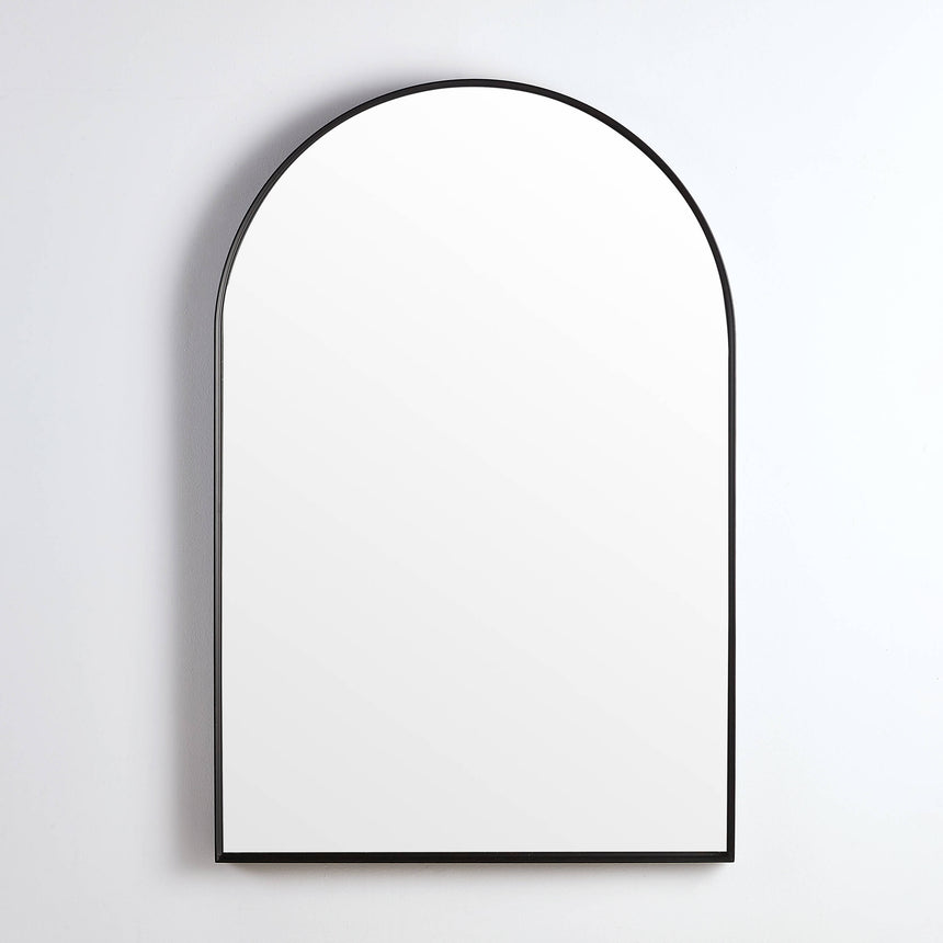 Arco Framed Mirror 600x900mm Matte Black Framed Mirror Lukka Bathware Default Title