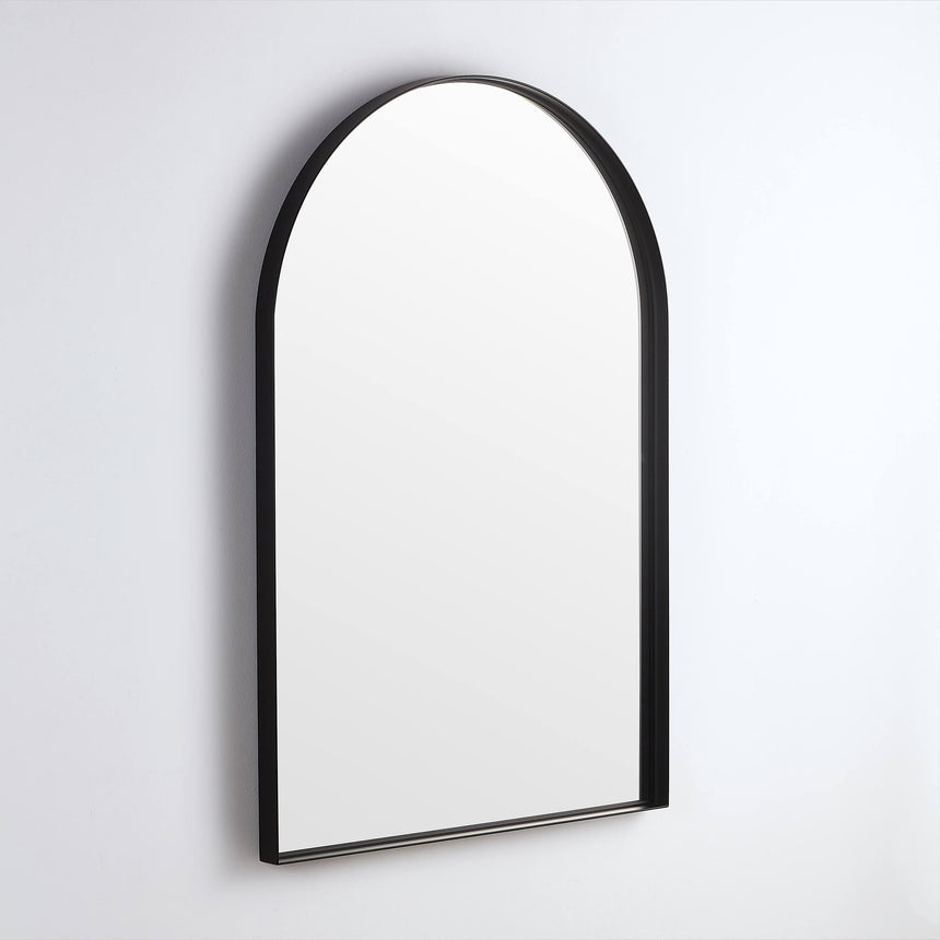 Arco Framed Mirror 600x900mm Matte Black Framed Mirror Lukka Bathware