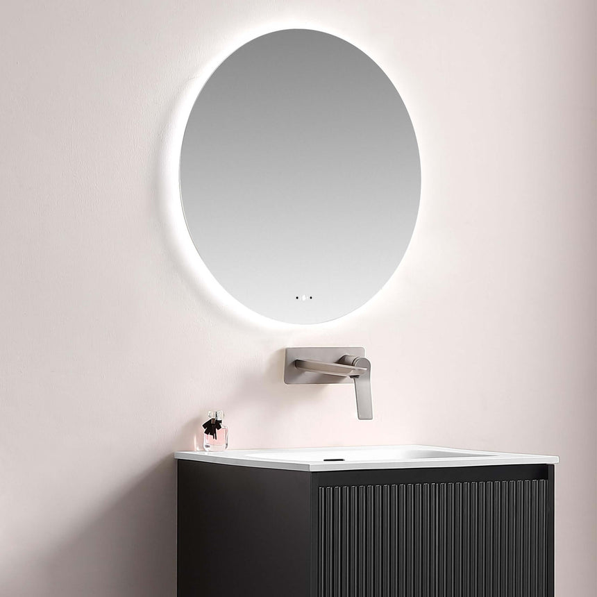 Orbis LED Back Lit Mirror Pencil Edge 800mm LED Frameless Mirror Lukka Bathware