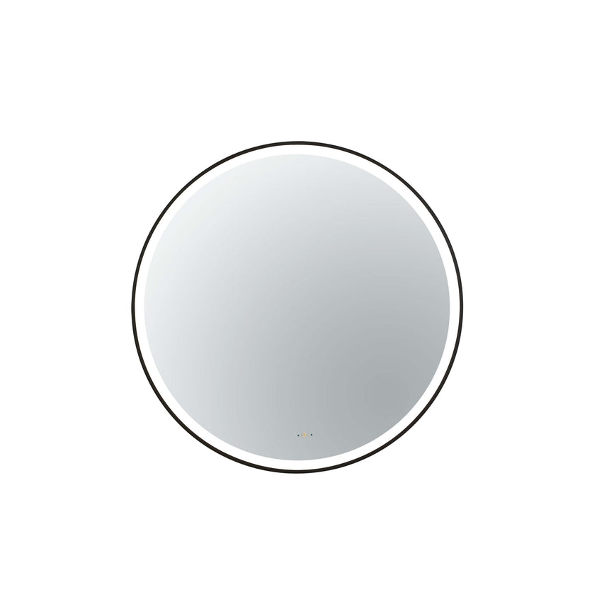 Orbis Framed LED Mirror 600mm Matte Black LED Framed Mirror Lukka Bathware Default Title