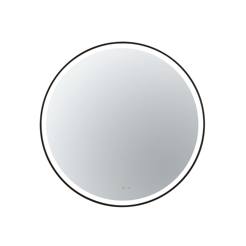 Orbis Framed LED Mirror 800mm Matte Black LED Framed Mirror Lukka Bathware Default Title