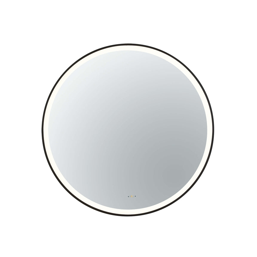 Orbis Framed LED Mirror 800mm Matte Black LED Framed Mirror Lukka Bathware