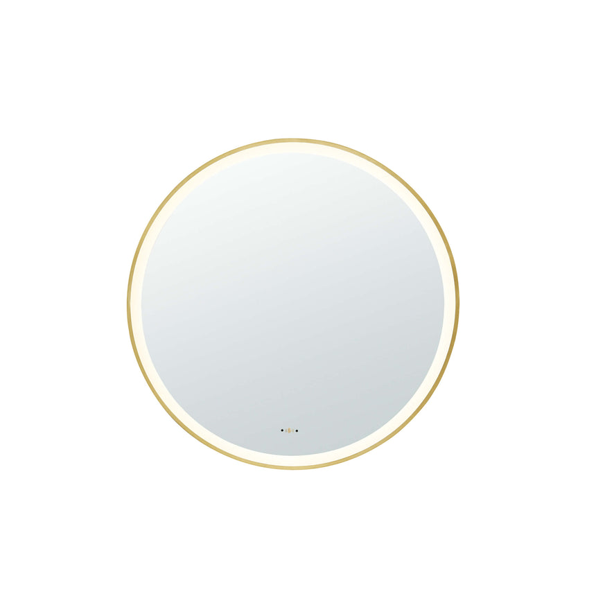 Orbis Framed LED Mirror 600mm Brushed Gold LED Framed Mirror Lukka Bathware Default Title