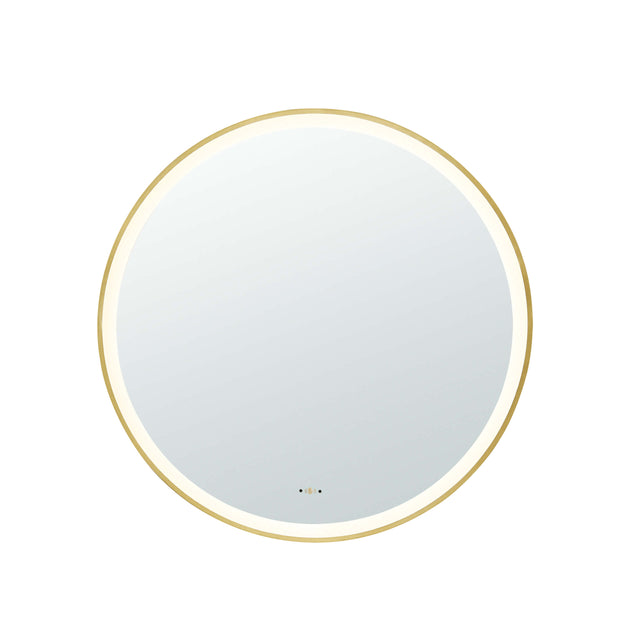 Orbis Framed LED Mirror 800mm Brushed Gold LED Framed Mirror Lukka Bathware Default Title