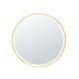Orbis Framed LED Mirror 800mm Brushed Gold