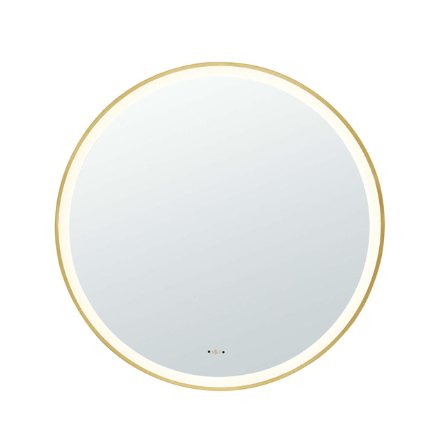 Orbis Framed LED Mirror 900mm Brushed Gold LED Framed Mirror Lukka Bathware Default Title