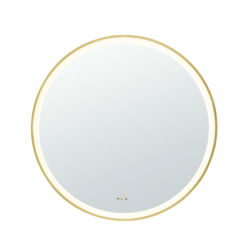 Orbis Framed LED Mirror 900mm Brushed Gold LED Framed Mirror Lukka Bathware Default Title