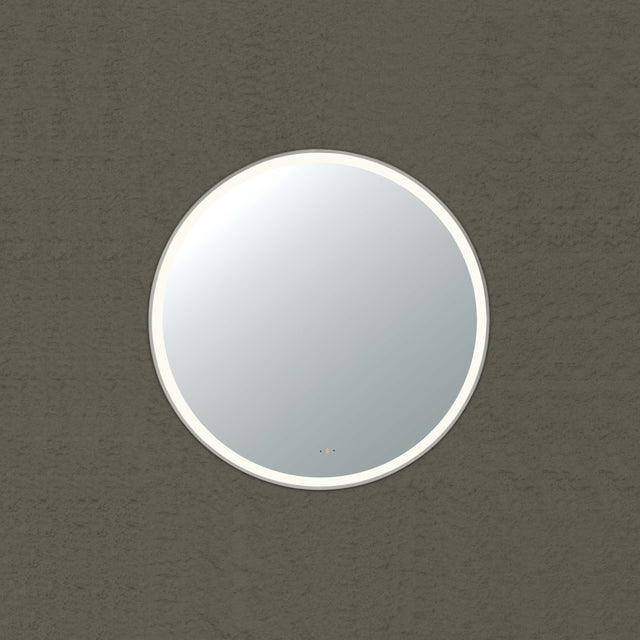 Orbis Framed LED Mirror 600mm Brushed Nickel LED Framed Mirror Lukka Bathware Default Title