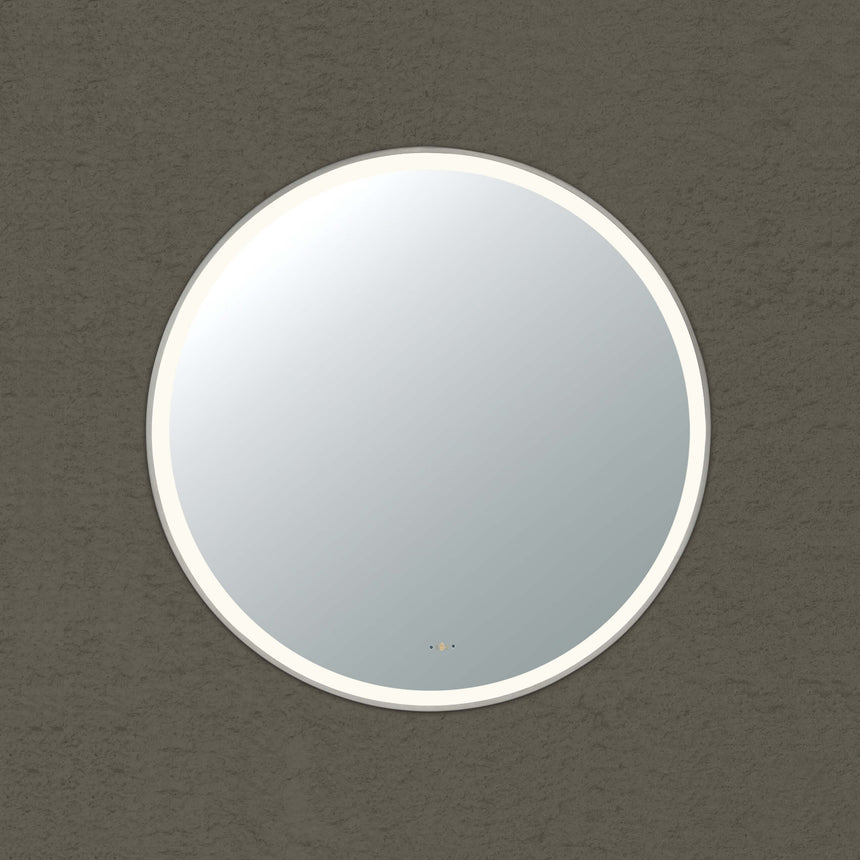 Orbis Framed LED Mirror 800mm Brushed Nickel LED Framed Mirror Lukka Bathware Default Title