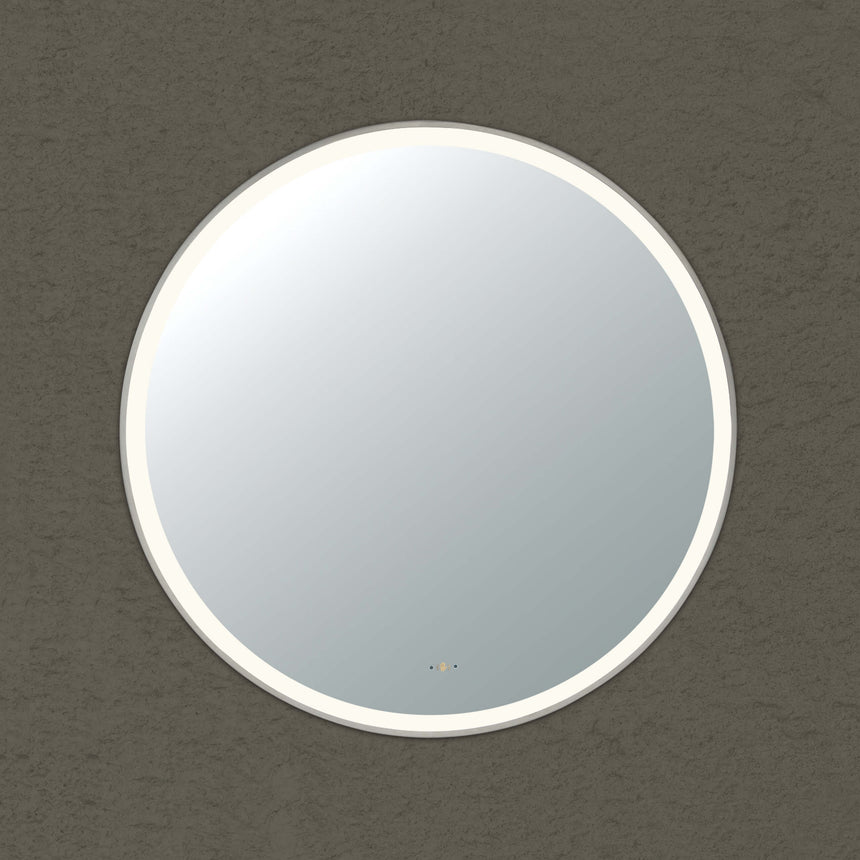 Orbis Framed LED Mirror 900mm Brushed Nickel LED Framed Mirror Lukka Bathware Default Title