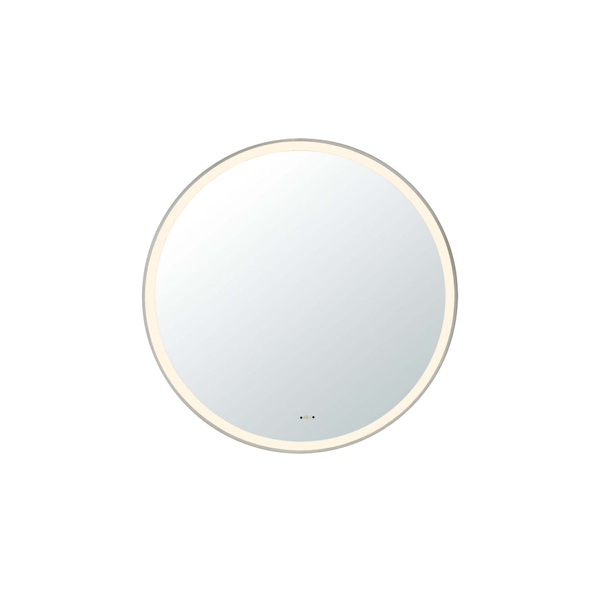 Orbis Framed LED Mirror 600mm Gun Metal LED Framed Mirror Lukka Bathware