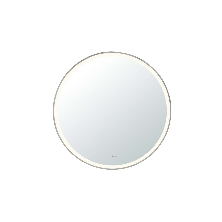 Orbis Framed LED Mirror 600mm Gun Metal LED Framed Mirror Lukka Bathware