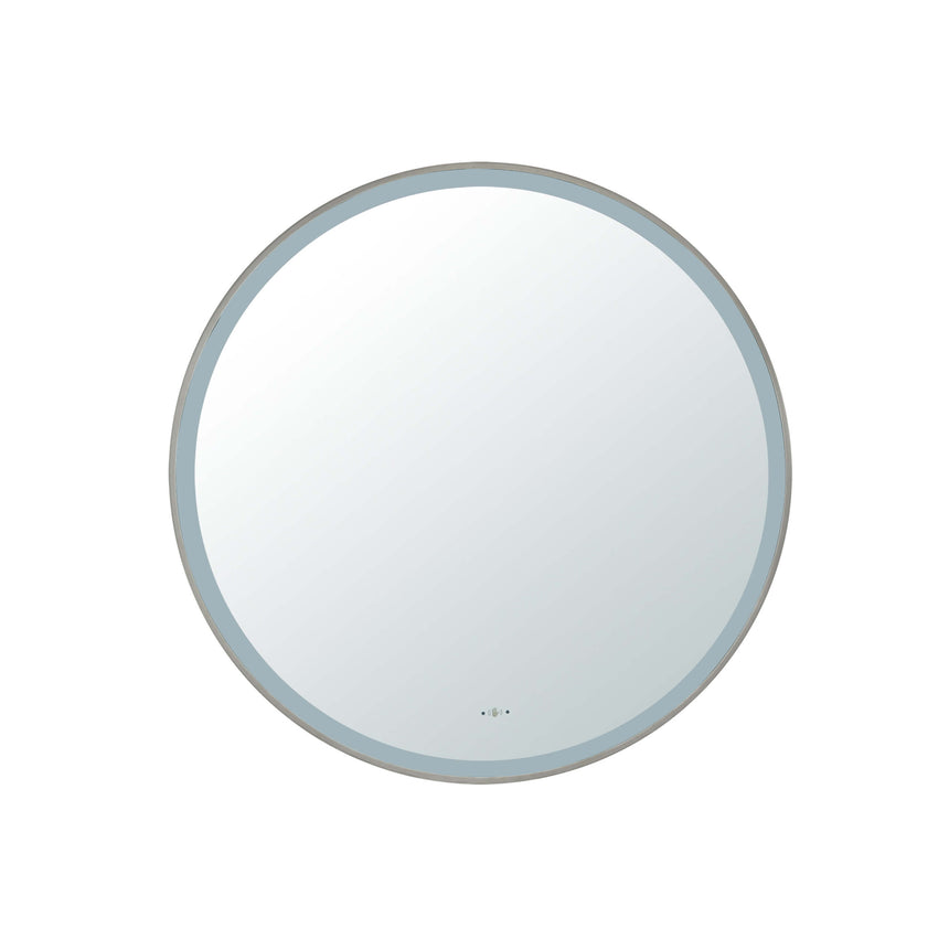 Orbis Framed LED Mirror 800mm Gun Metal LED Framed Mirror Lukka Bathware