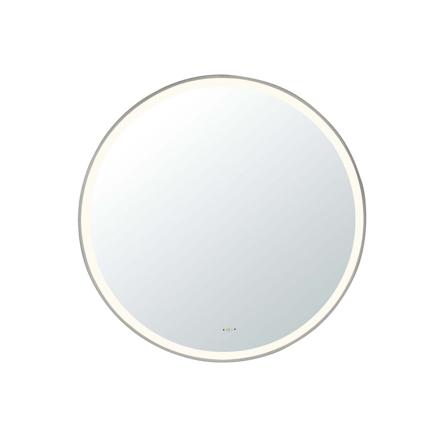 Orbis Framed LED Mirror 800mm Gun Metal LED Framed Mirror Lukka Bathware