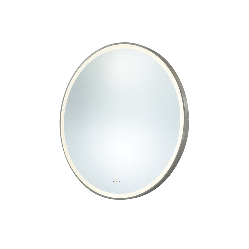 Orbis Framed LED Mirror 800mm Gun Metal LED Framed Mirror Lukka Bathware