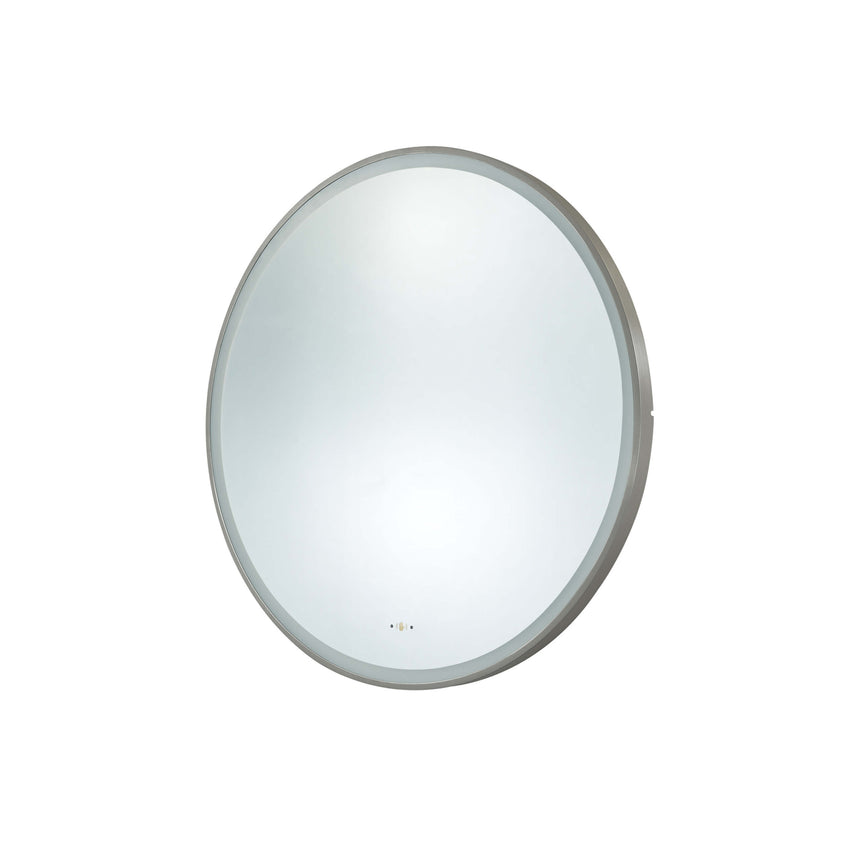 Orbis Framed LED Mirror 800mm Gun Metal LED Framed Mirror Lukka Bathware