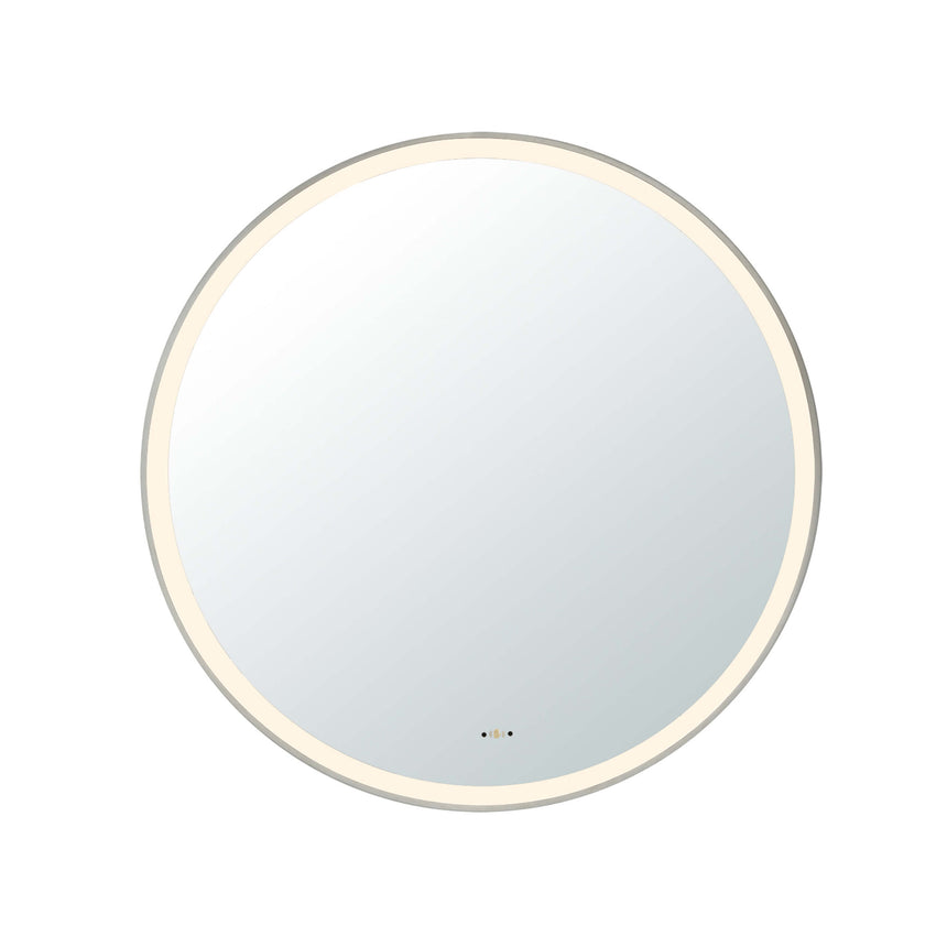 Orbis Framed LED Mirror 900mm Gun Metal LED Framed Mirror Lukka Bathware
