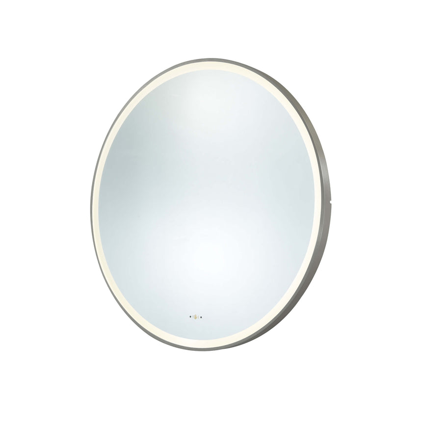 Orbis Framed LED Mirror 900mm Gun Metal LED Framed Mirror Lukka Bathware