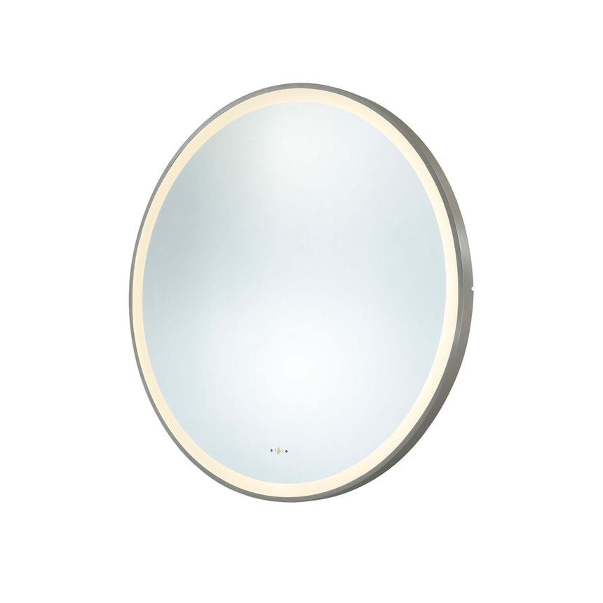Orbis Framed LED Mirror 900mm Gun Metal LED Framed Mirror Lukka Bathware