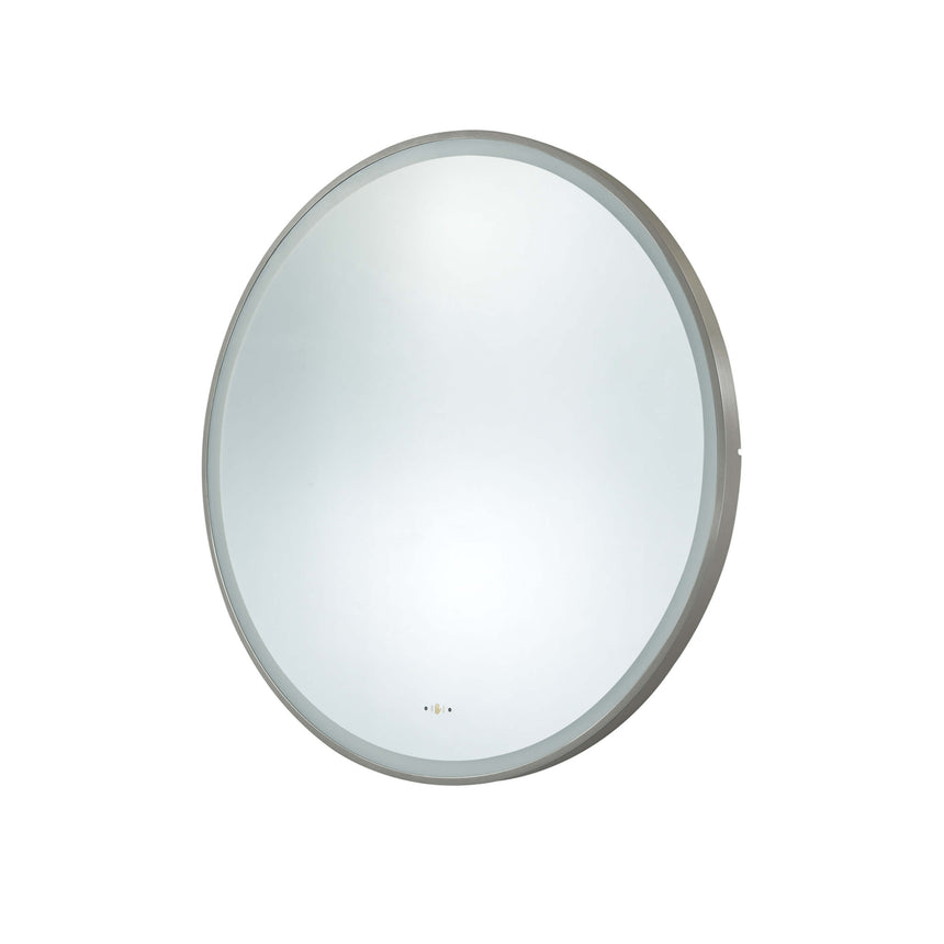 Orbis Framed LED Mirror 900mm Gun Metal LED Framed Mirror Lukka Bathware