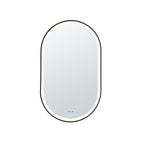 Ellips Framed LED Mirror 450x900mm Matte Black